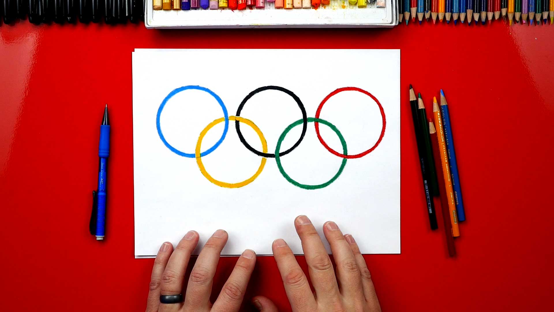 How To Draw The Olympic Rings Art For Kids Hub