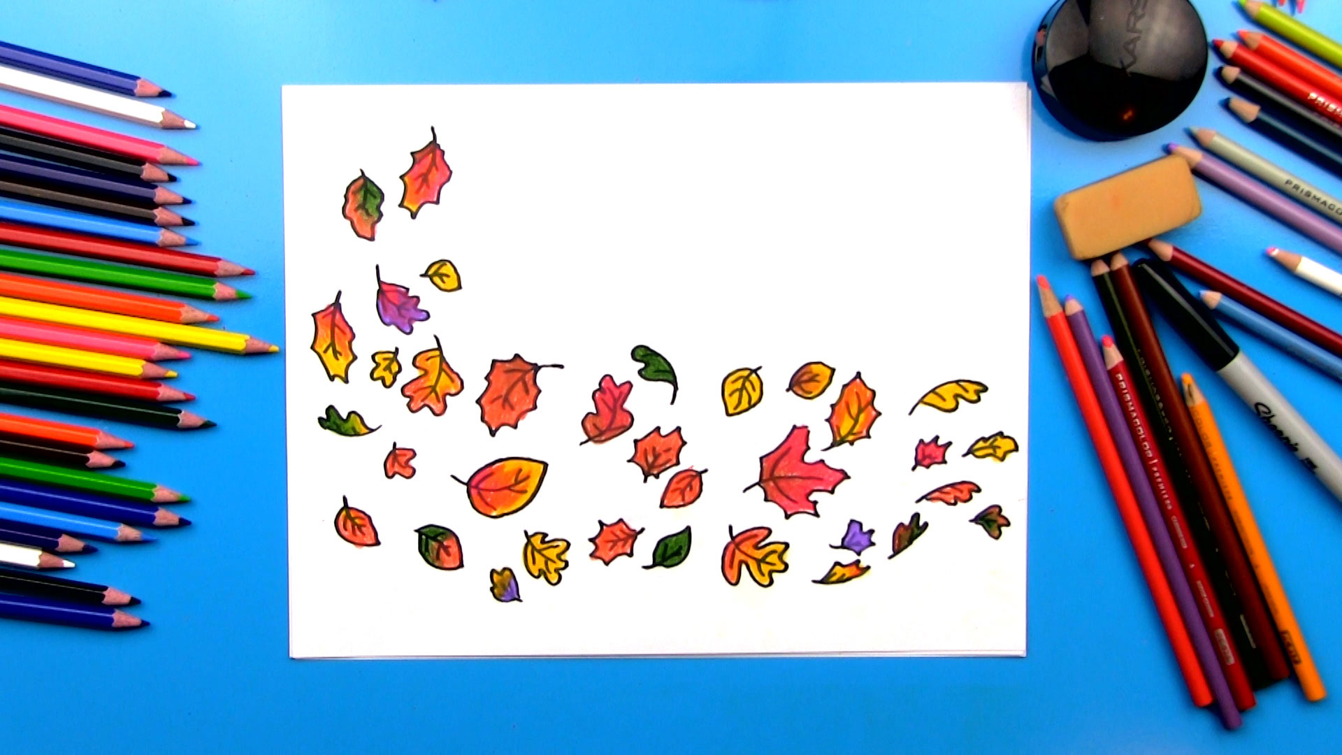 How To Draw Leaves Blowing In The Wind Art For Kids Hub