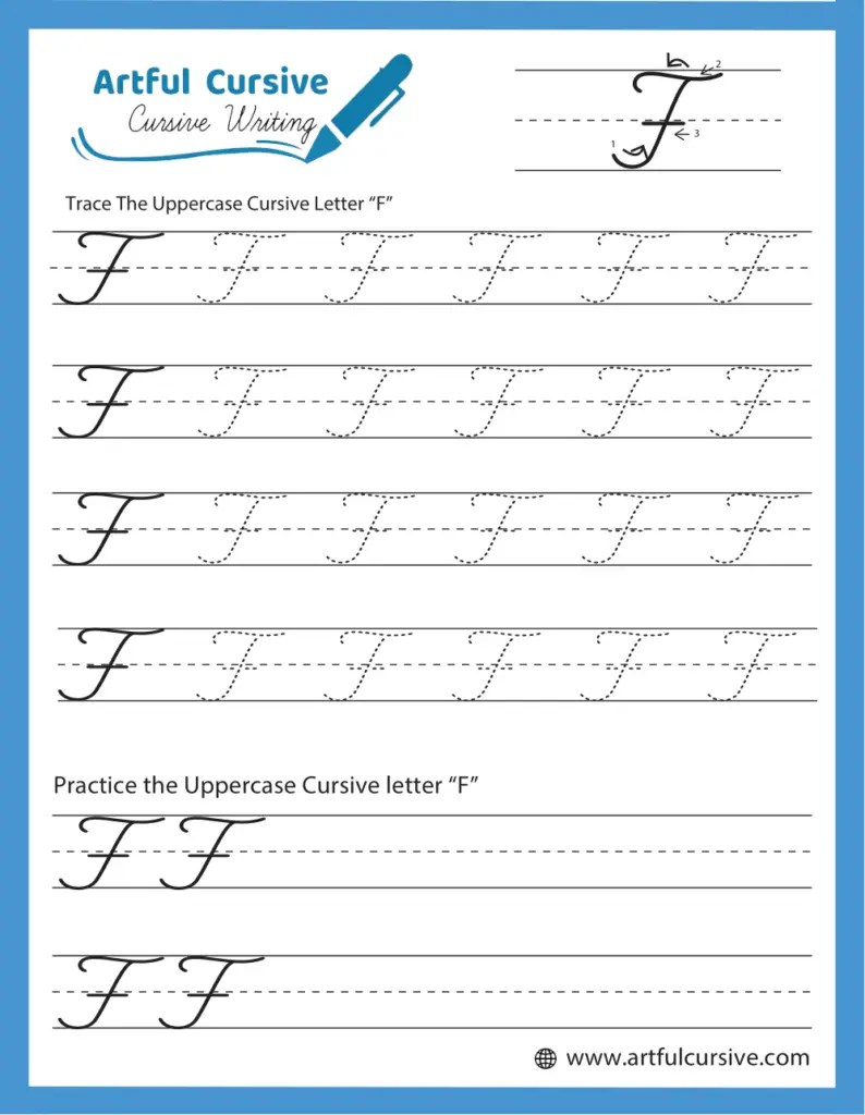 Download Free Printable Cursive Writing Worksheets - Artful Cursive