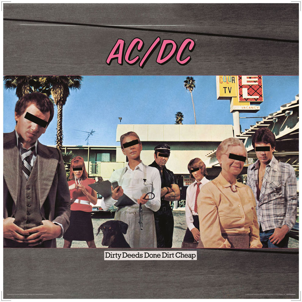 AC/DC (Dirty Deeds Done Dirt Cheap) Album Cover Framed Print The Art Group