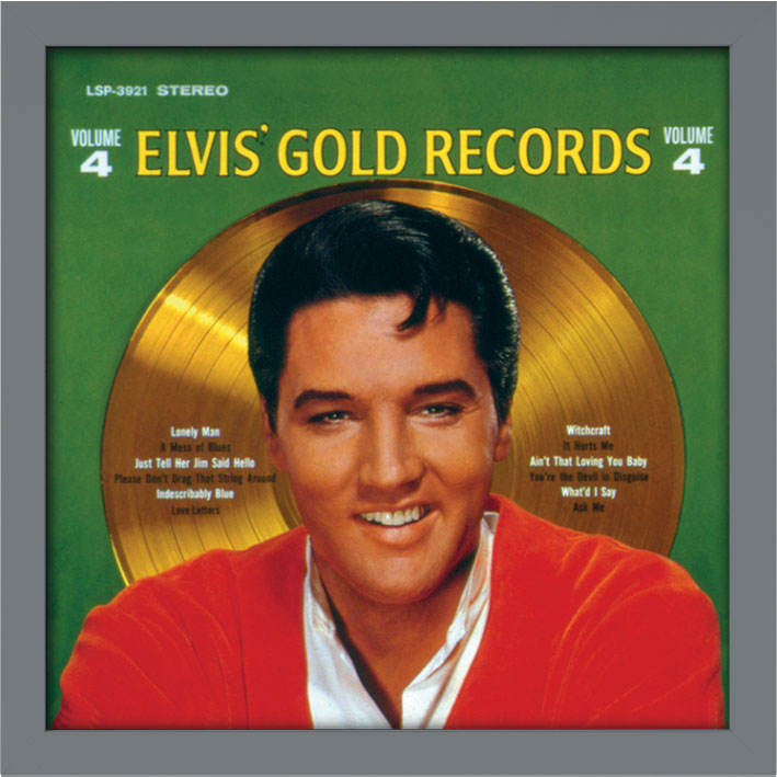 Elvis Presley (Gold Record) Album Cover Framed Print The Art Group