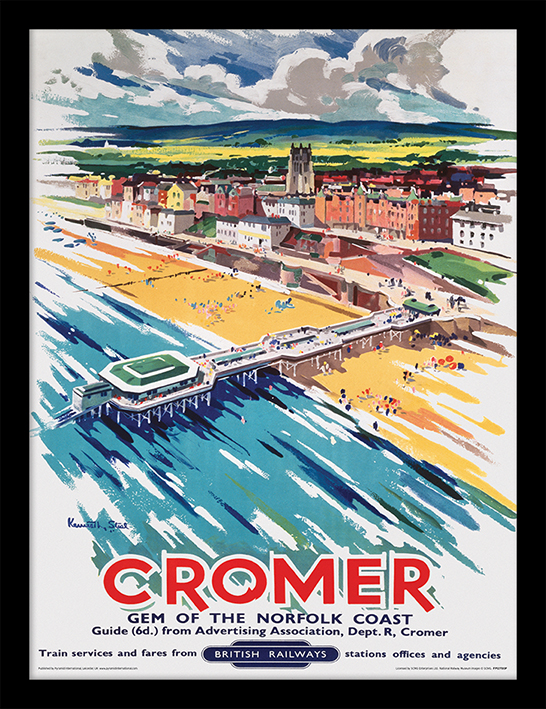 Cromer (Pier by Steel) Wood Print The Art Group