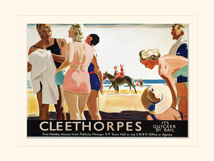 Cleethorpes (Donkey Ride) Mounted 30 x 40cm Print The Art Group