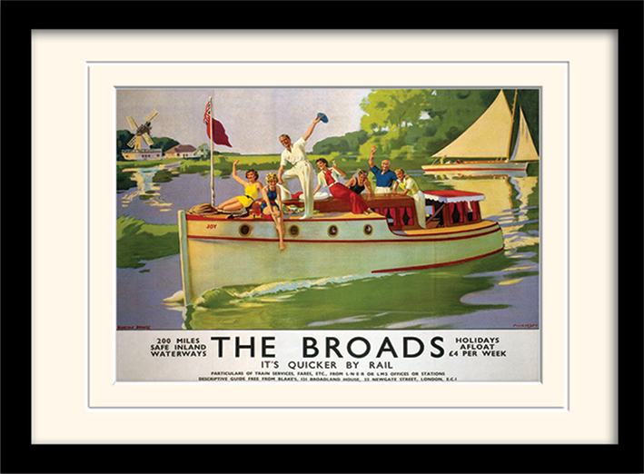 England Norfolk Broads fine art print watercolour print Horsey Mill