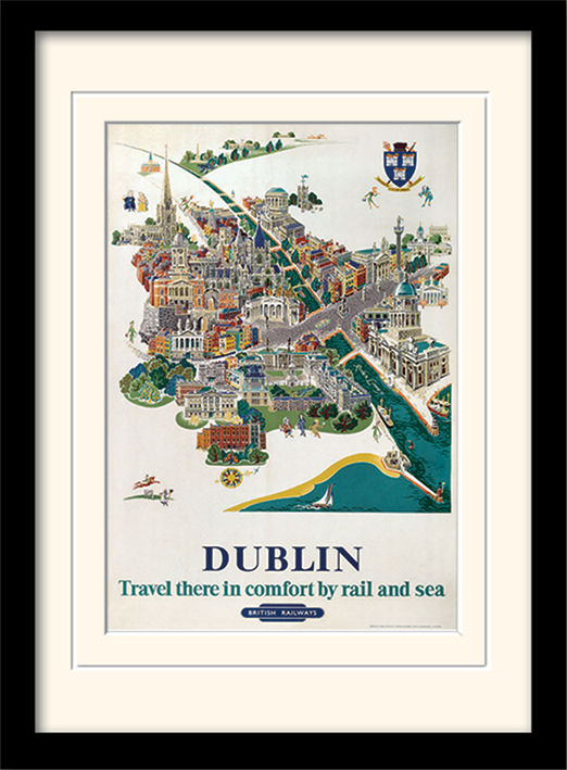 Dublin (1) Mounted & Framed 30 x 40cm Print The Art Group