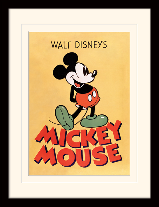 Mickey Mouse (Mickey) Mounted & Framed 30 x 40cm Print The Art Group