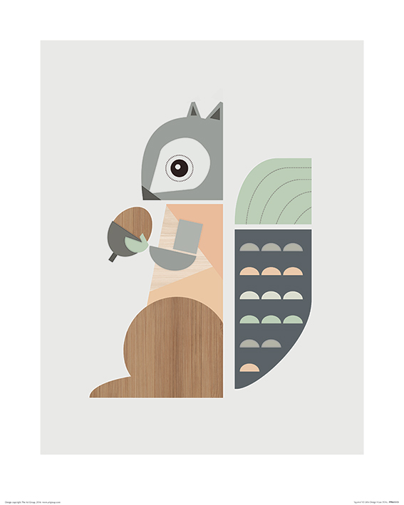 Little Design Haus (Squirrel) Art Print The Art Group