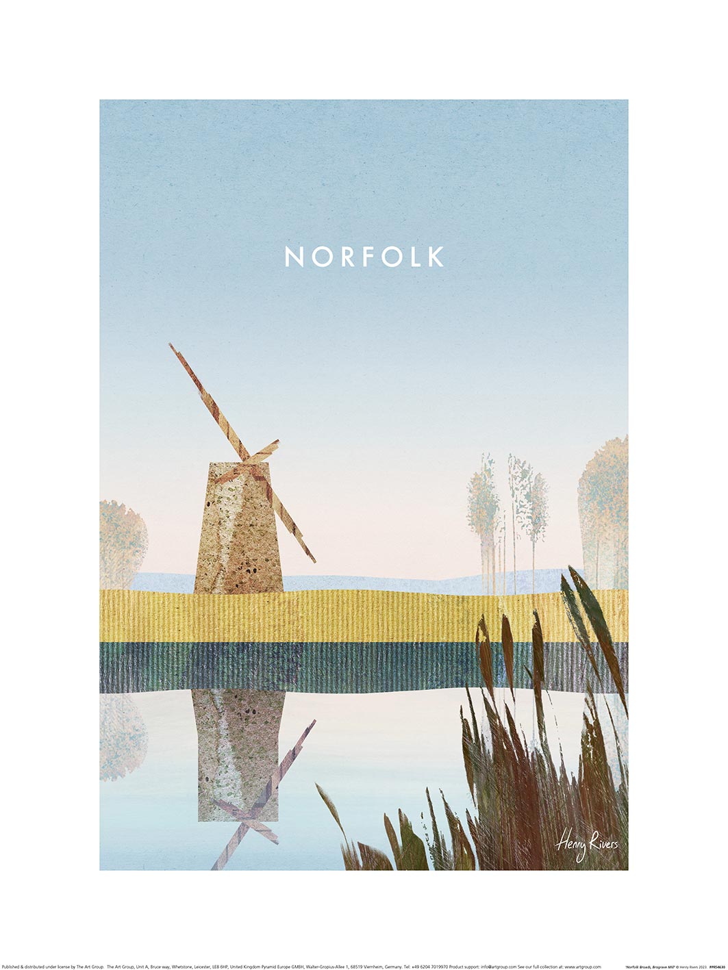 Henry Rivers (Norfolk Broads, Brograve Mill) Canvas Print The Art Group