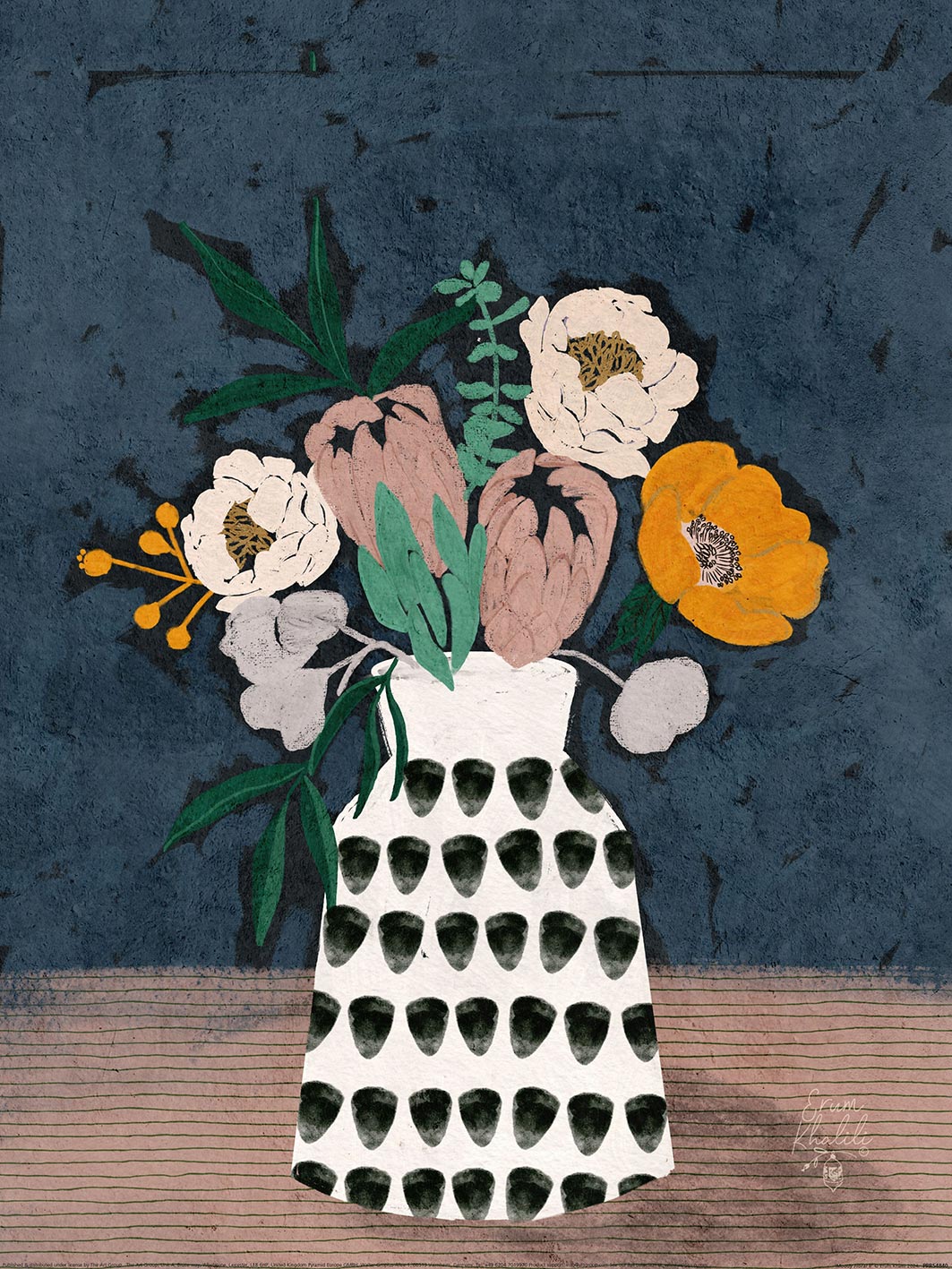 Erum Khalili (Moody Floral II) Art Print The Art Group