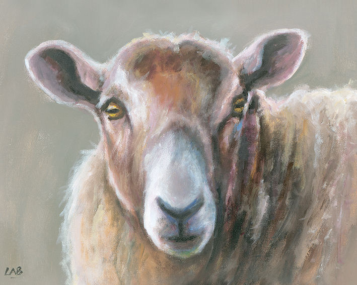 Louise Brown (Looking Sheepish) Canvas Print The Art Group
