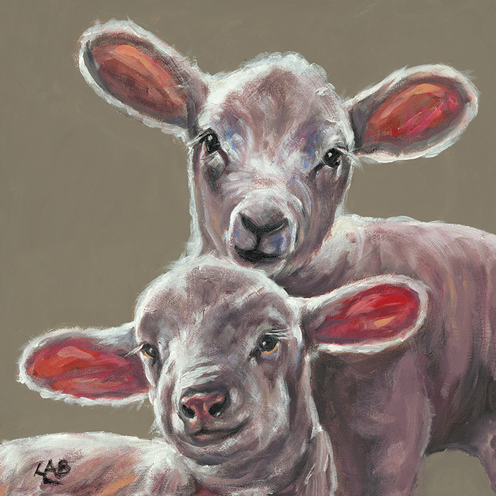 Louise Brown (Spring Lambs) Canvas Print The Art Group