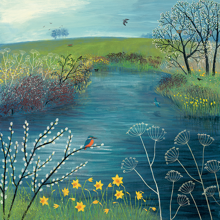 Jo Grundy (Spring at Kingfisher Pool) Mounted Print The Art Group