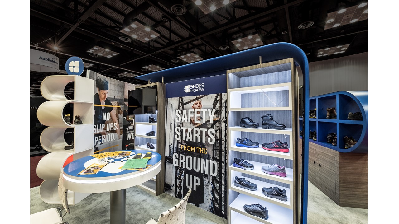 Shoes for Crews Tradeshow Exhibit Keeping Customers InStep Art Guild