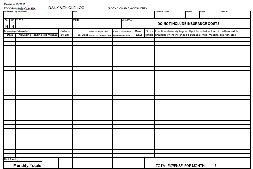 13+ FREE Vehicle Maintenance Log Templates [Excel, Word, PDF