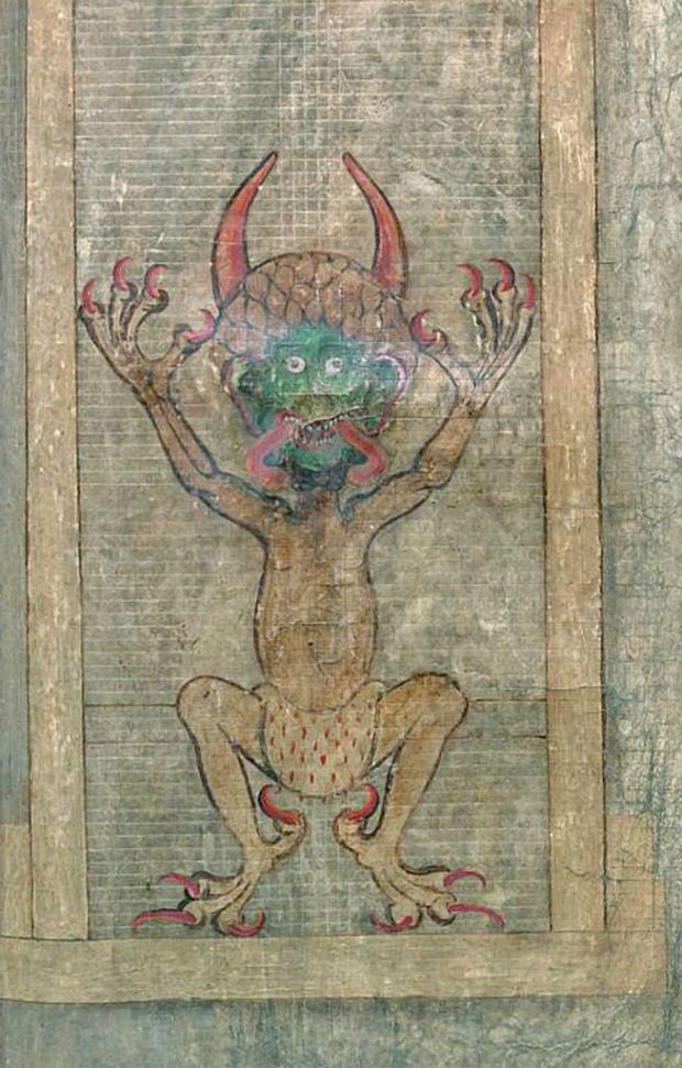 Image of the devil in the Codex Gigas
