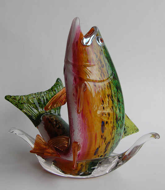 Artifacts Gallery Brook Trout, Leaping by Michael Hopko