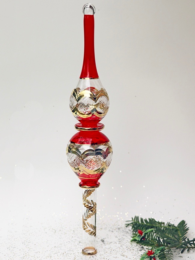 Tree Topper Victorian (Large 35cm) Red Artifactually