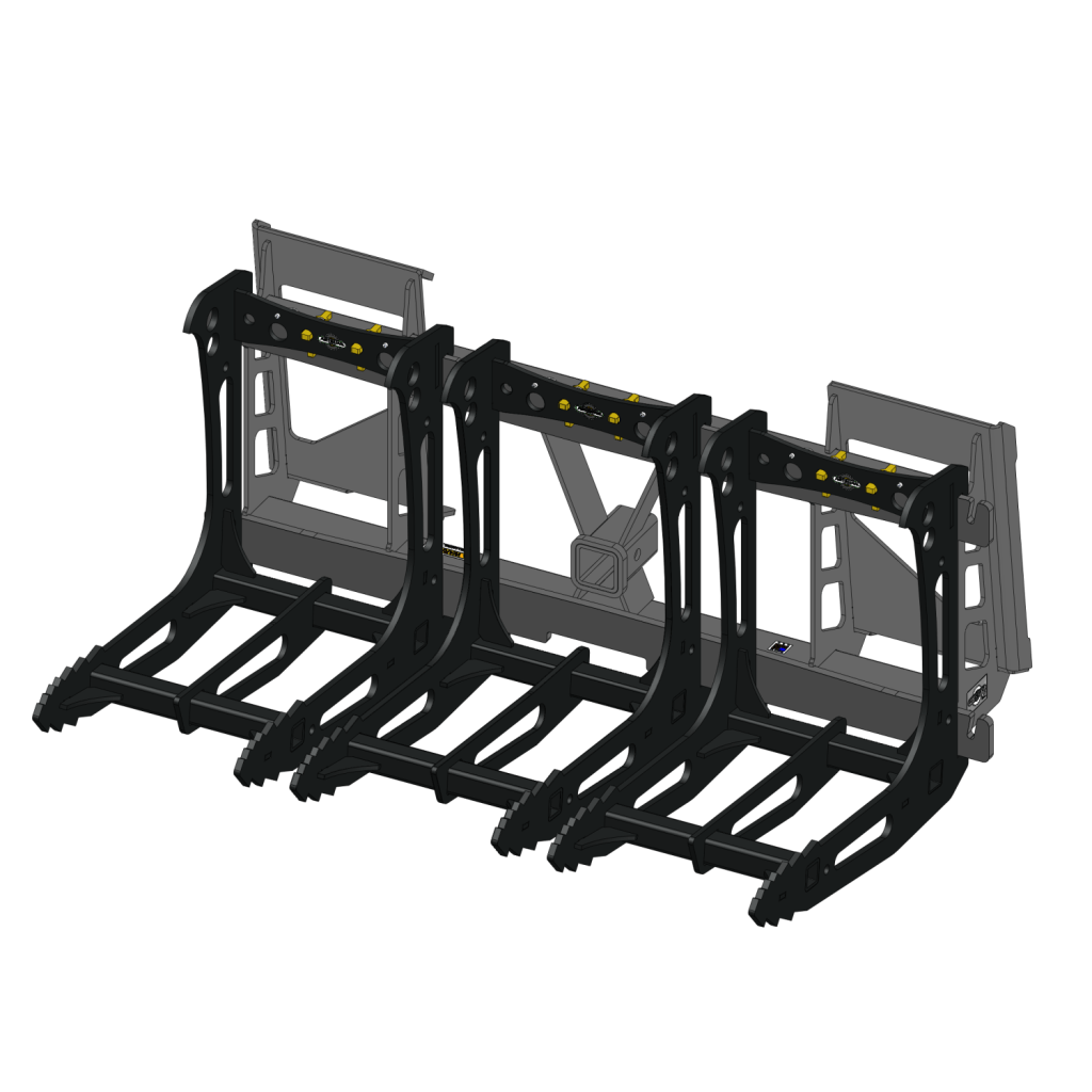 Original Grapple SET with 3000 Lb. Skid Steer Quick Attach Frame