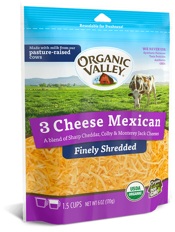 Organic Valley Shredded Mexican Blend Cheese Artisan Specialty Foods