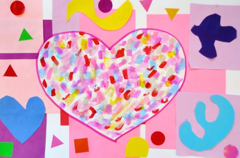 heart art projects for elementary students