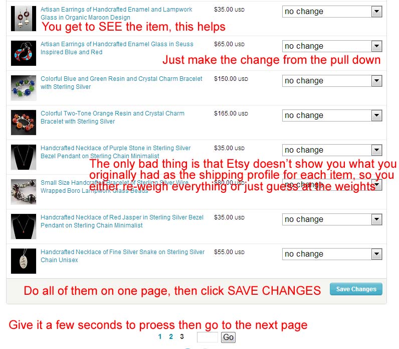 Laura's Jewelry Preparing Etsy and eBay Listings for the USPS