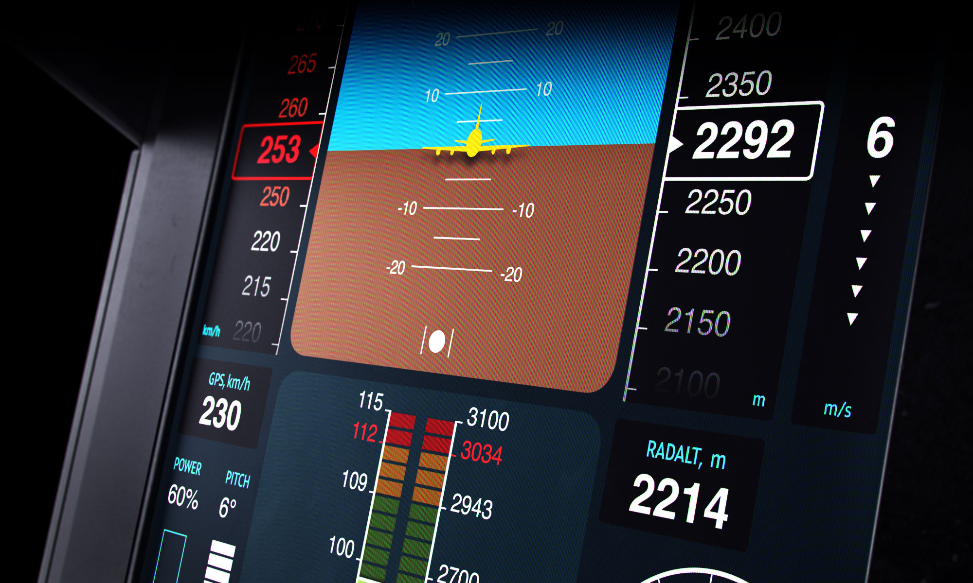 Scout helicopter air navigation display interface