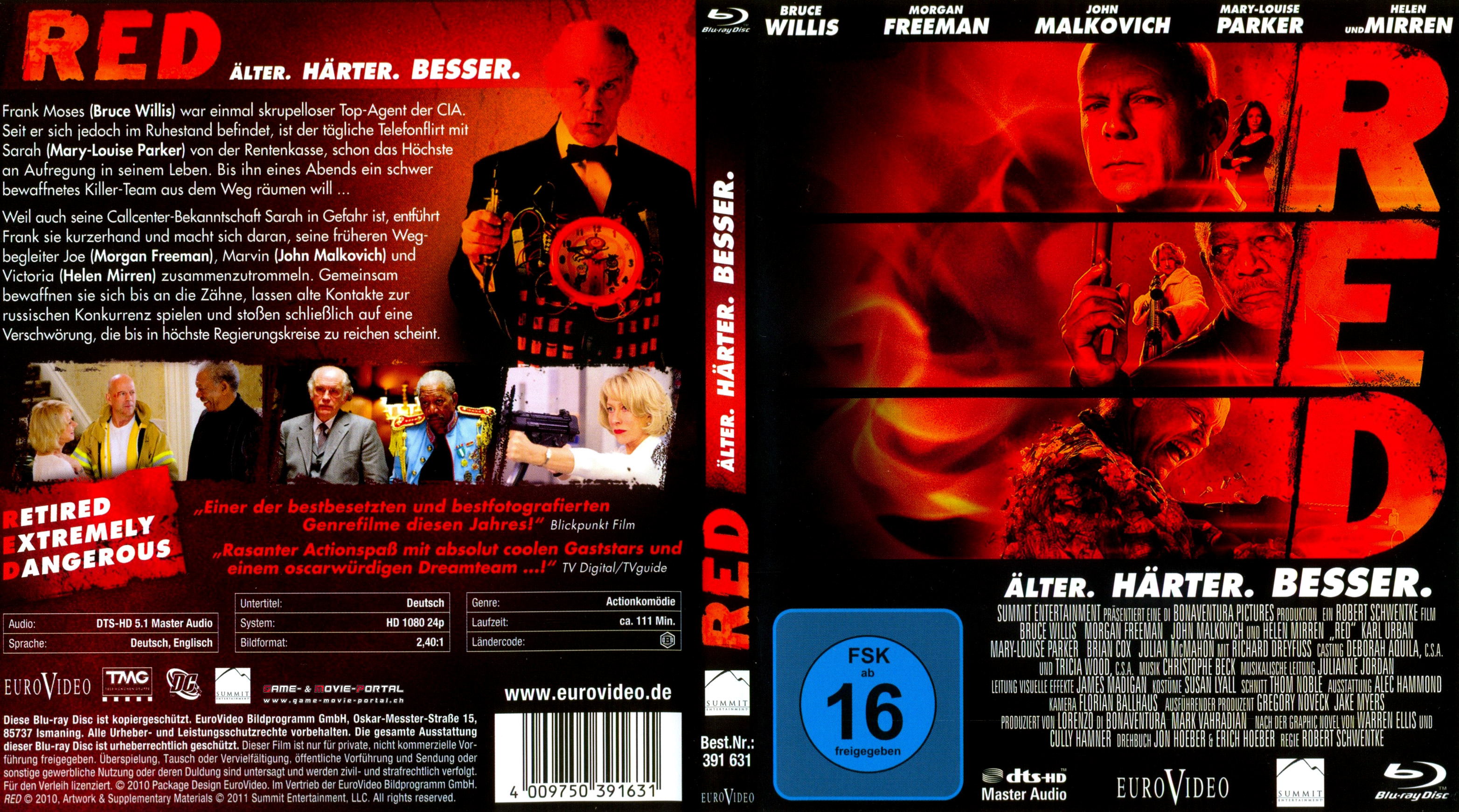 Blurays Covers RED, Rambo, Rango, Ratatouille, Red Dawn, Red