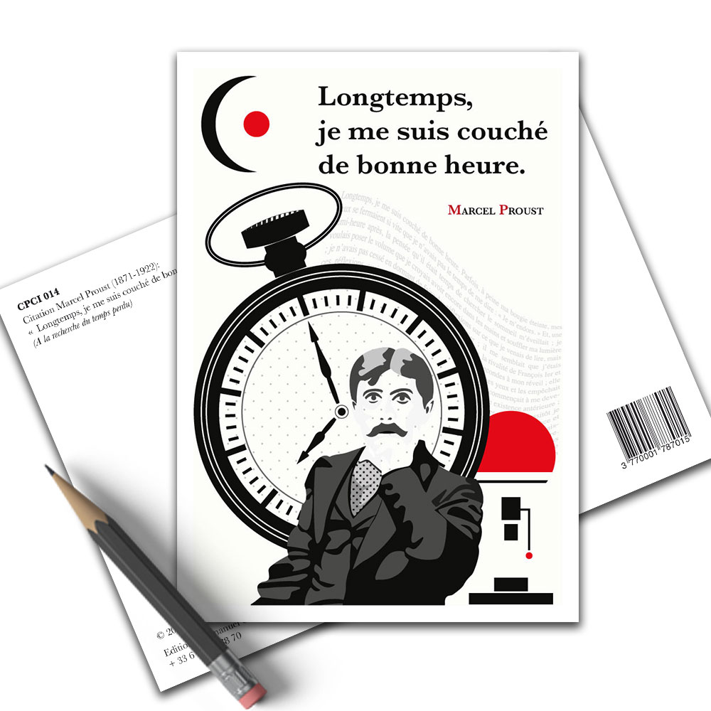 Carte Postale Citation Marcel Proust Longtemps Je Me