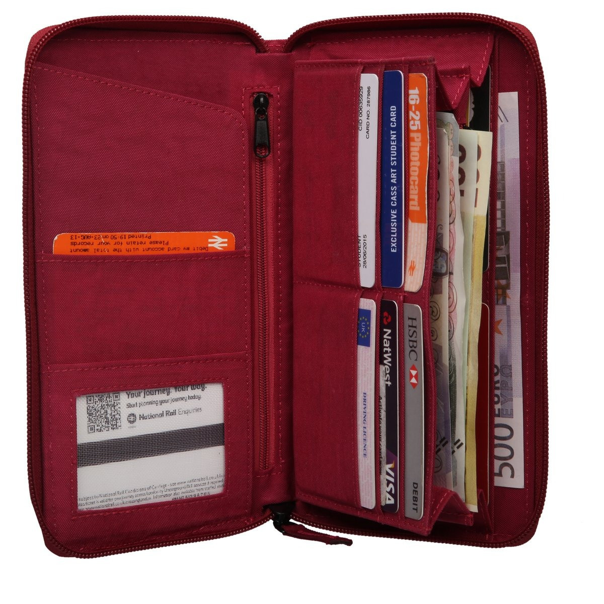 Zip Round Travel/document Wallet