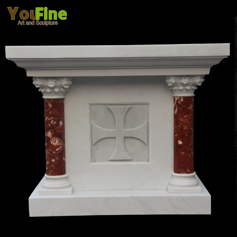 Religious Hand caved Marble Church Altar Table for Sale You Fine Art