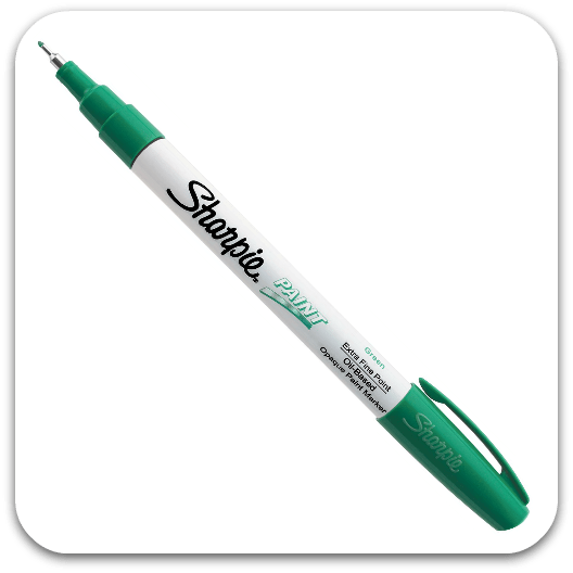 Sharpie Oil Based Paint Marker Extra Fine Point Green