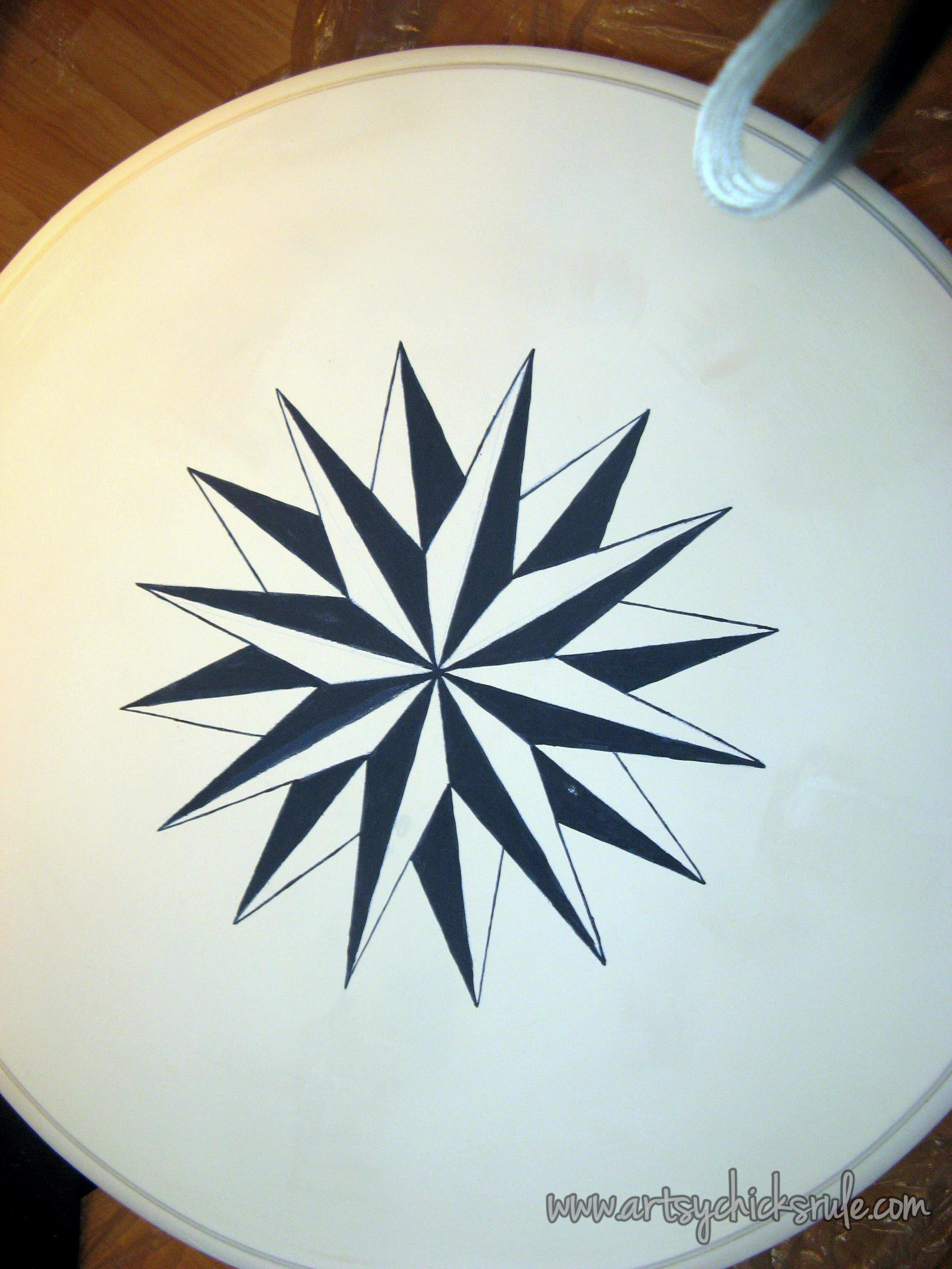 Hand Painted Compass Rose Tables (Annie Sloan Chalk Paint) Artsy Chicks Rule®