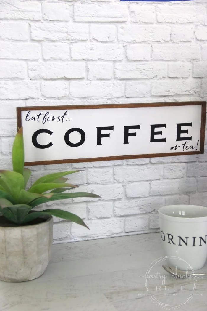 But First Coffee Sign (and free printable!) Artsy Chicks Rule®