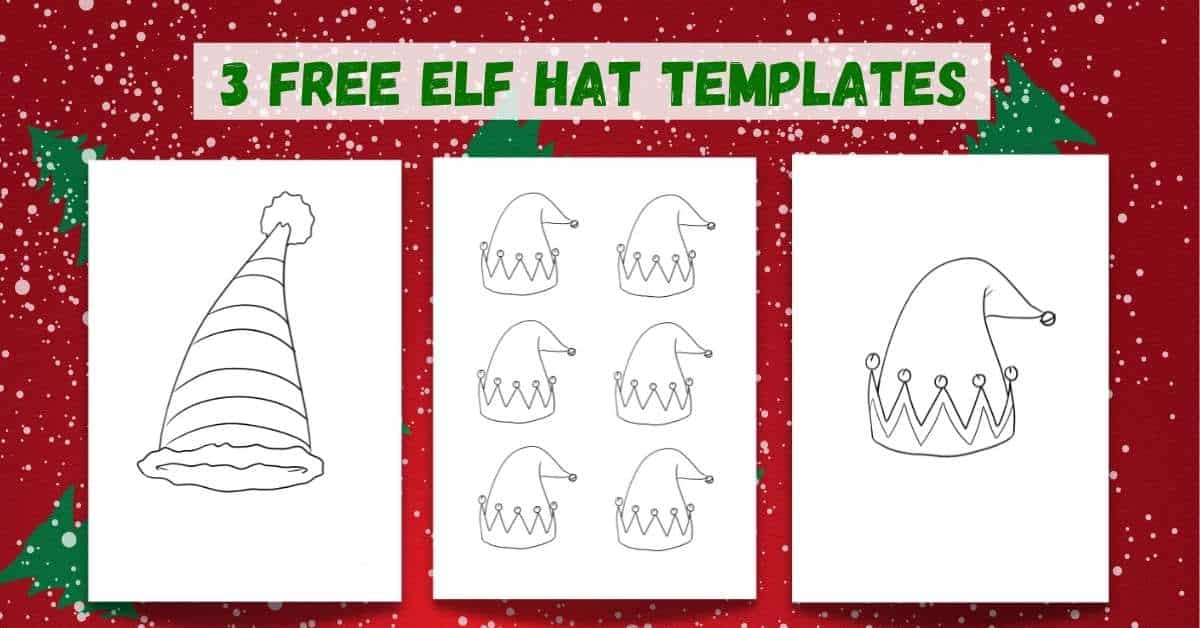 Elf Hat Template | 3 Free Printables for your Art Journal - Artsydee
