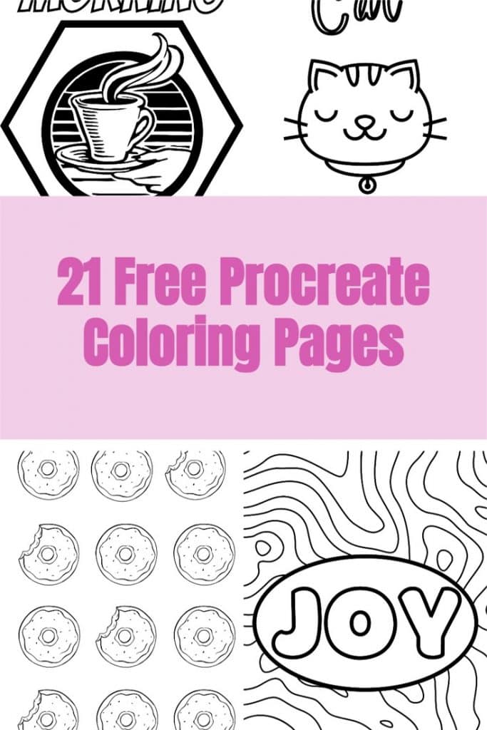 21 Procreate Coloring Pages to Help You Destress and Relax Artsydee Drawing, Painting