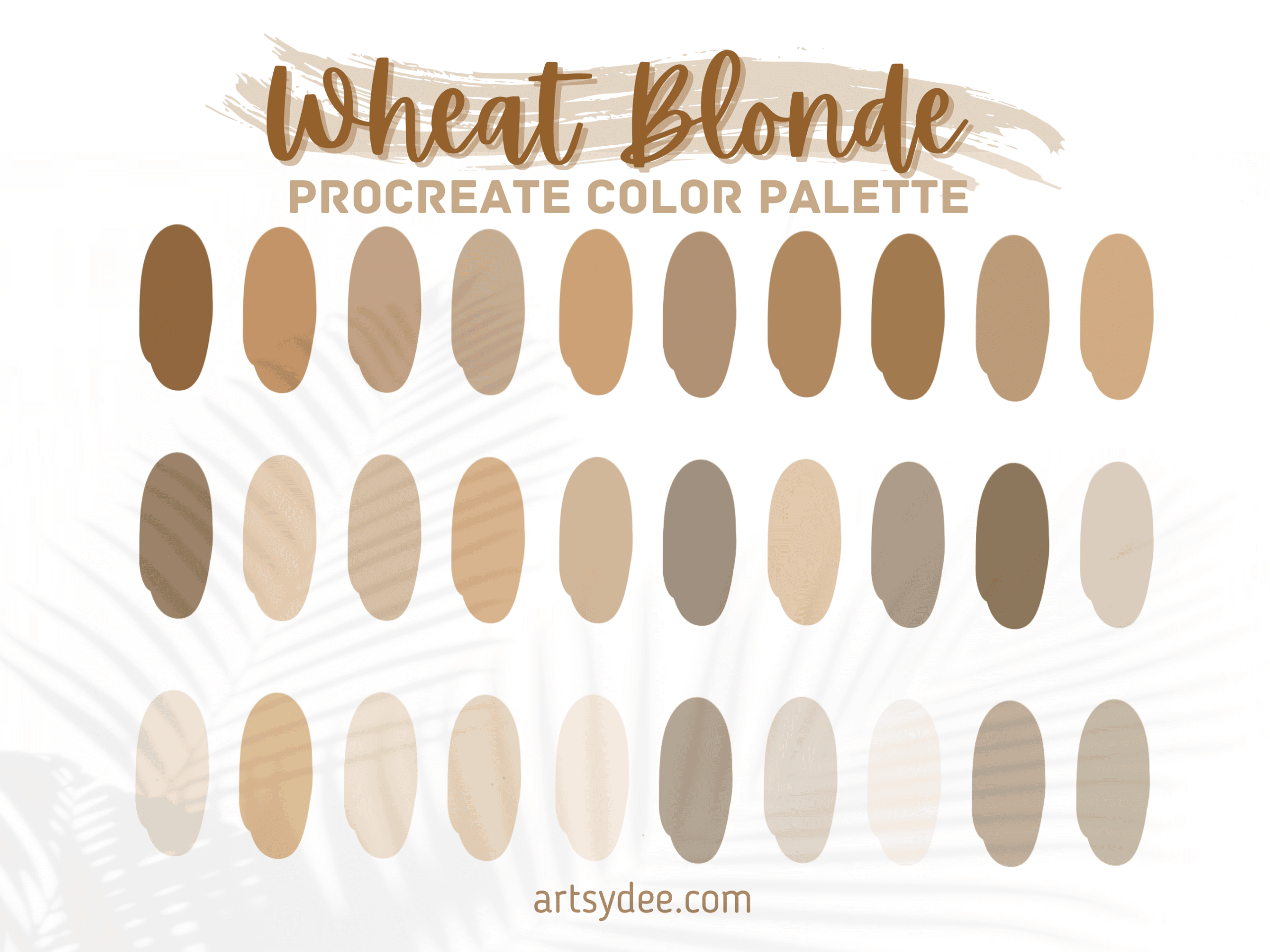 Blonde Hair Color Palette Procreate 4 Beautiful Blondes Artsydee Drawing, Painting, Craft