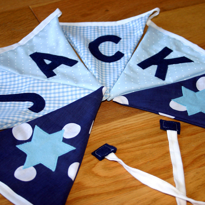 Classic Baby Boy Bunting Arty apple handmade crafts
