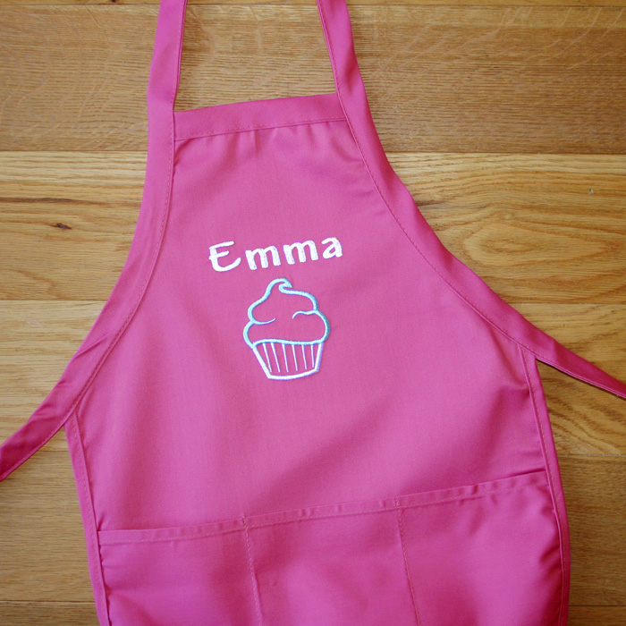 Girls Personalised Kids Apron Arty apple handmade crafts