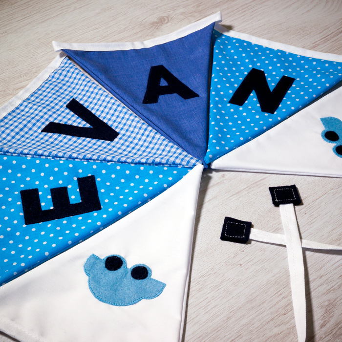 Classic Baby Boy Bunting Arty apple