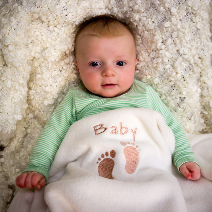 Personalised Baby Blanket Arty apple