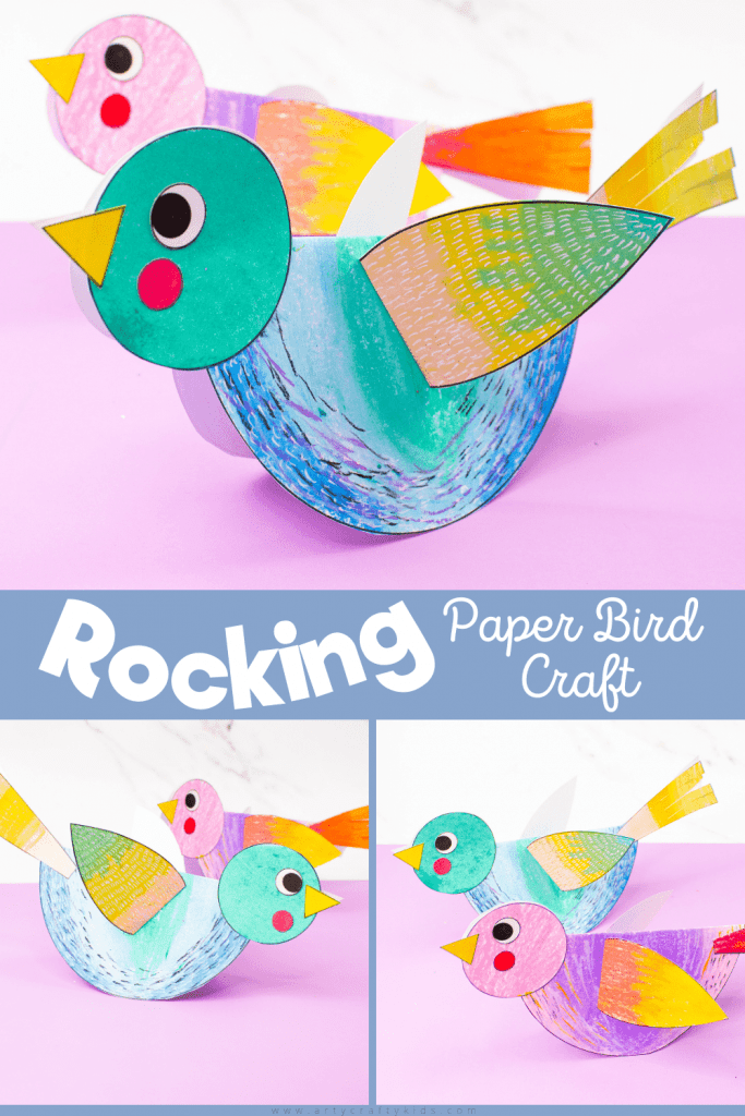 Rocking Paper Bird Craft Arty Crafty Kids