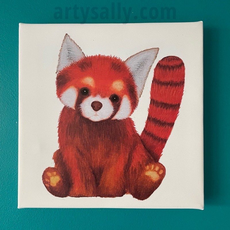 Red Panda print on canvas Arty Sally Animal Paintings