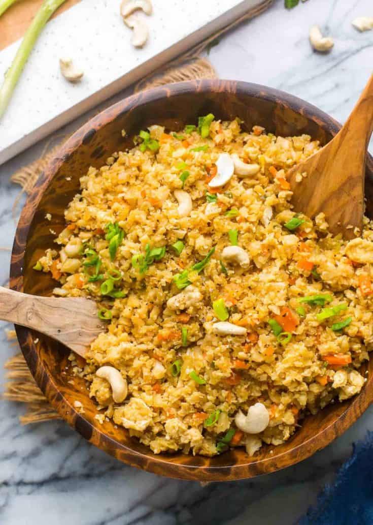 Cauliflower Egg Fried Rice A Saucy Kitchen