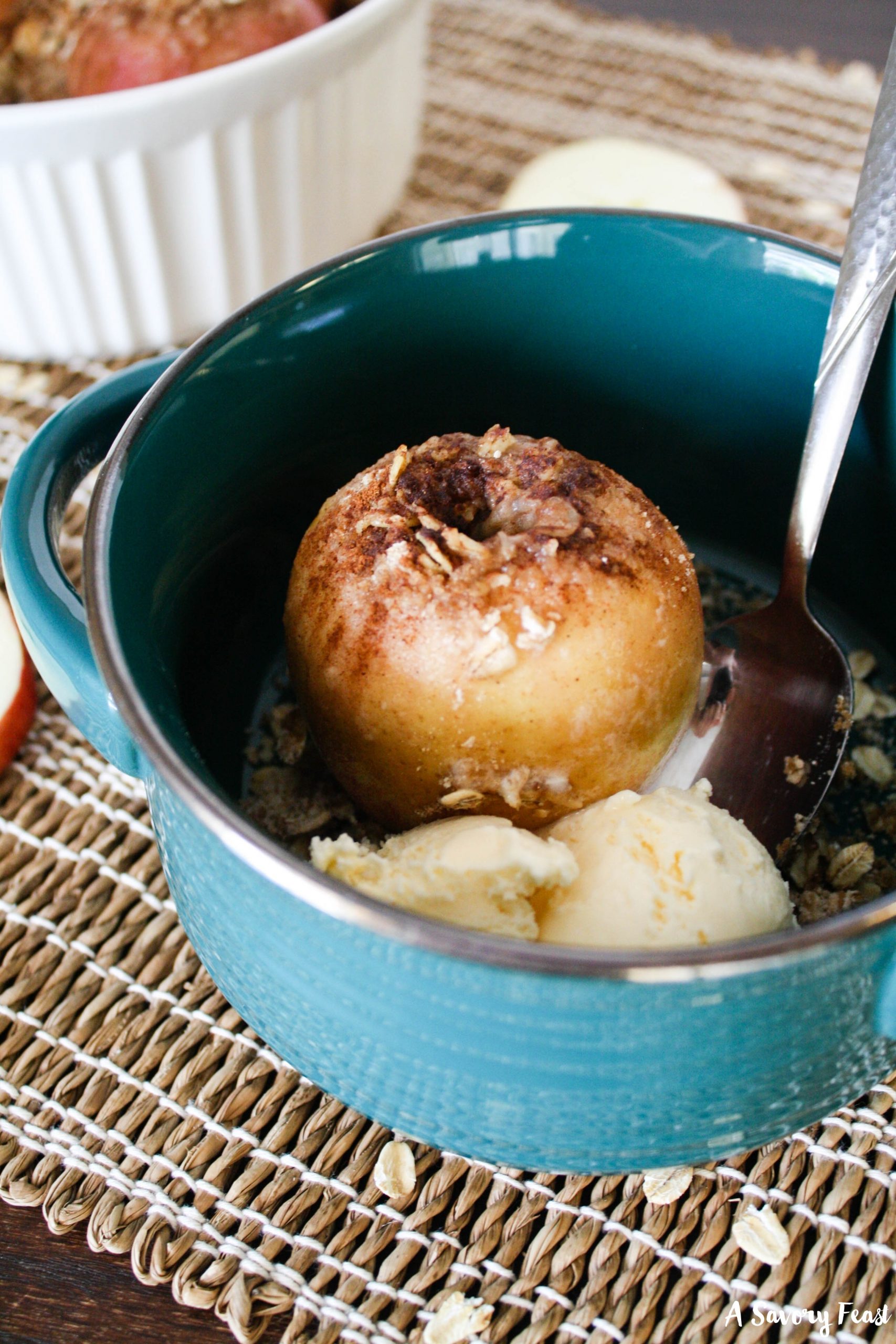 Cinnamon, a pinch of nutmeg if you would like, vanilla, 1 c. How to Make Instant Pot Baked Apples - A Savory Feast
