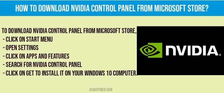 How to Download NVIDIA control panel without Microsoft store A Savvy Web