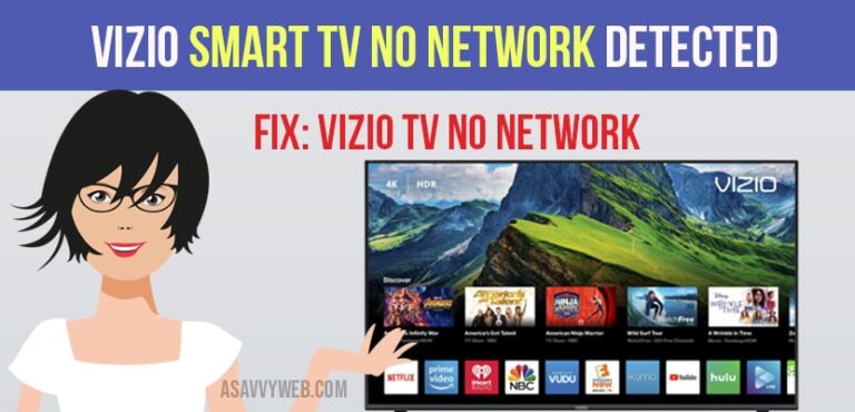 Vizio Smart tv No Network Detected A Savvy Web