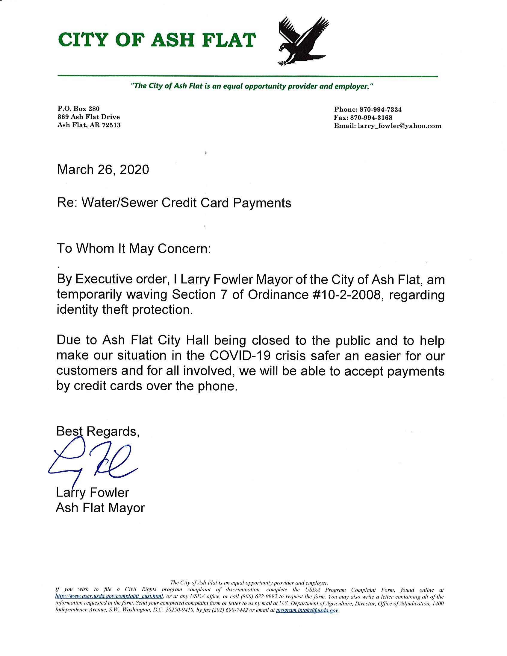 The City of Ash Flat, Arkansas City Government Information