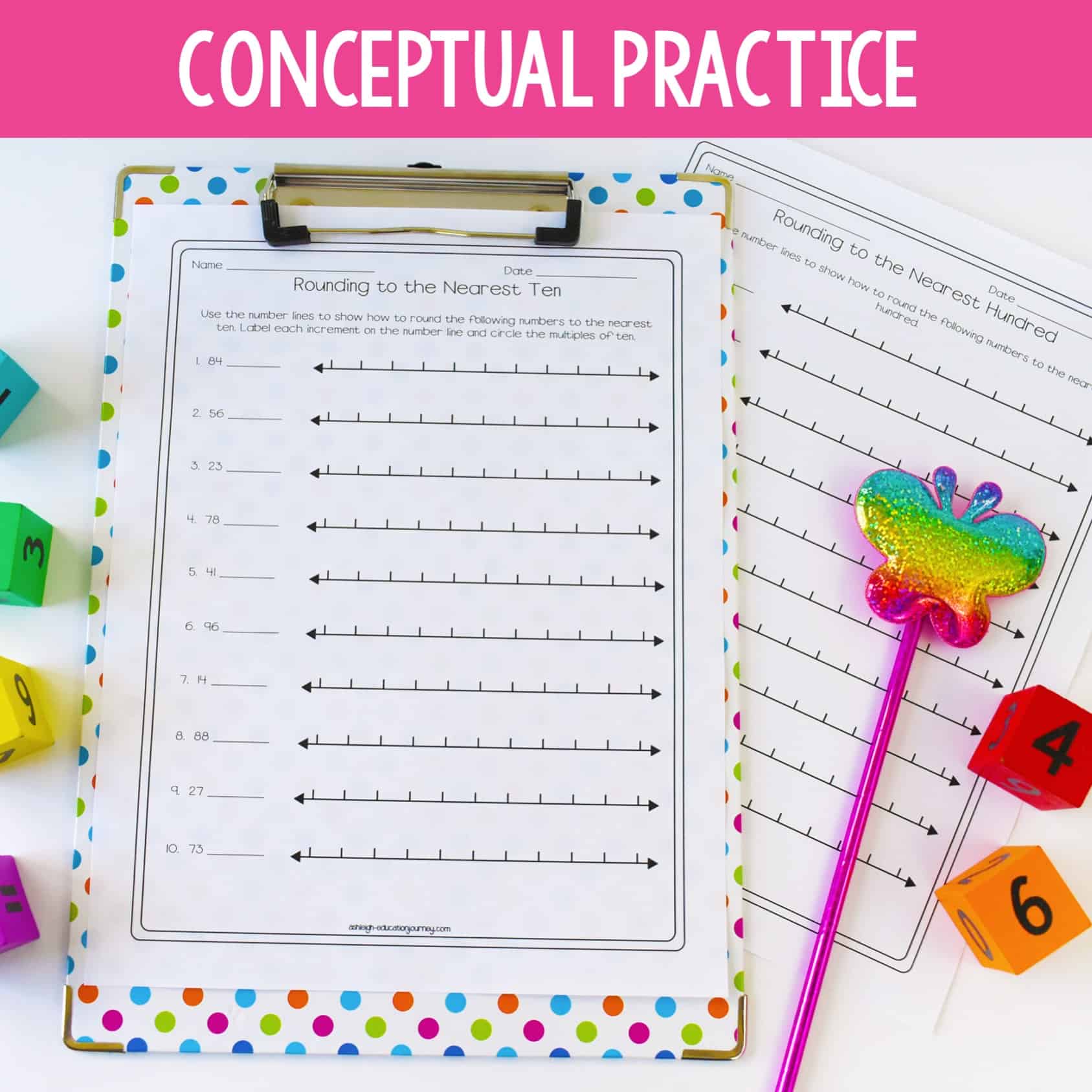 3rd Grade Rounding Unit | Conceptual Lessons & Practice | Print