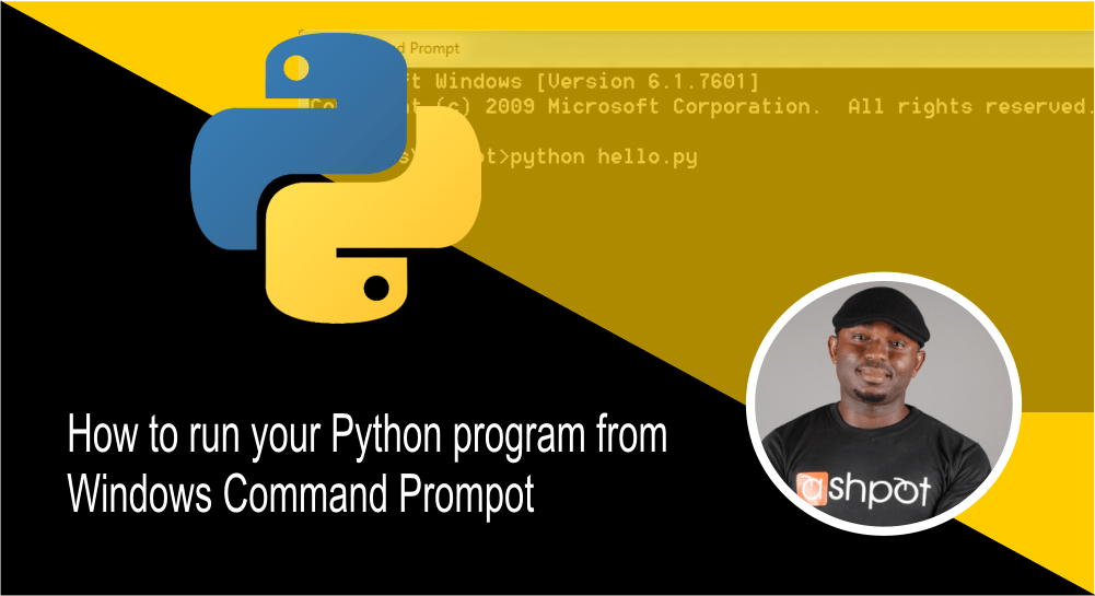 How to run your python program from Windows command prompt