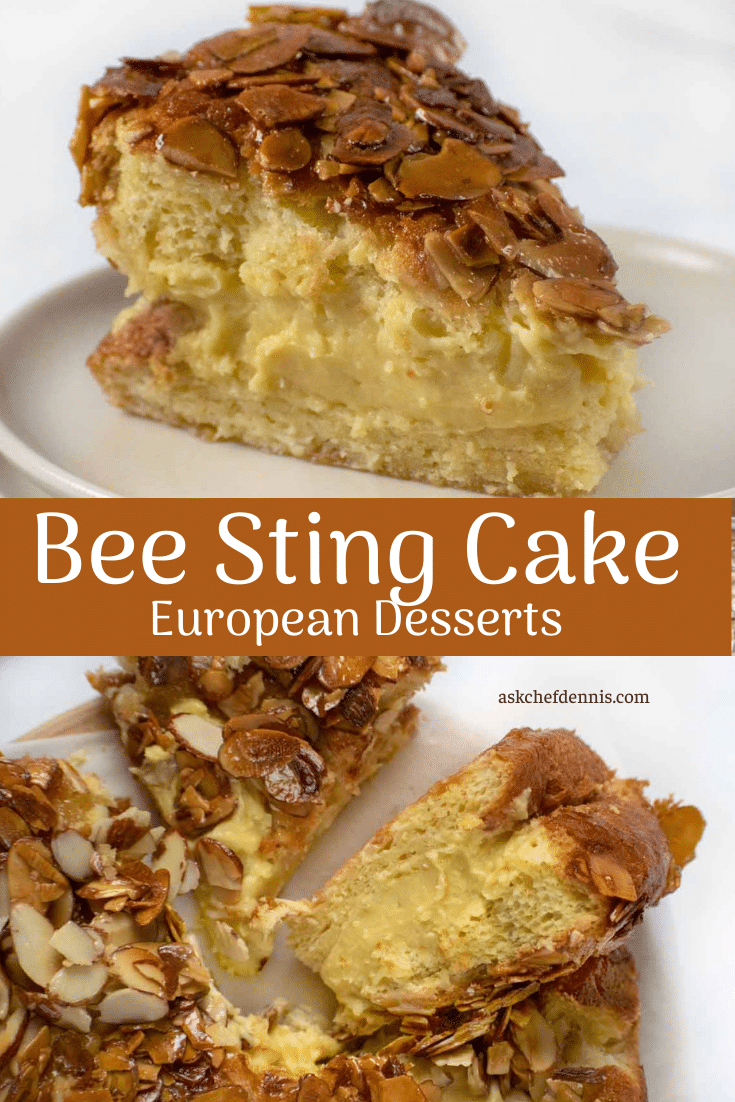 German Bee Sting Cake (Bienenstich) Recipe Chef Dennis